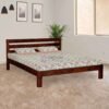 Spartan Solid Teak Wood Bed - Dark Finish