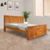 Charisma Solid Teak Wood Bed - Natural Finish