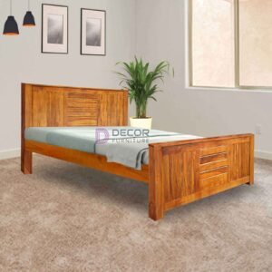 Charisma Solid Teak Wood Bed - Natural Finish