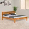 Mullai Solid Teak Wood Bed - natural finish
