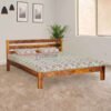 Spartan Solid Teak Wood Bed - Natural Finish