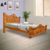 Mayil Solid Teak Wood Bed wood finish