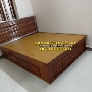 Queen size Hydraulic Teakwood Cot