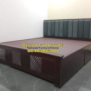 Headboard Cushion Teakwood Cot King Size without storage