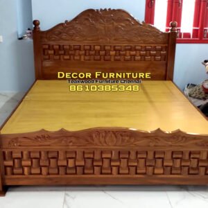 King size Carving Teakwood Cot