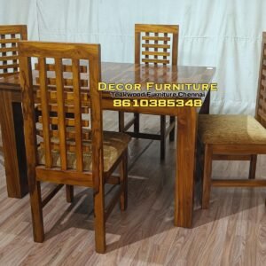 Teakwood Dining table 4x4 leg with 4 seater