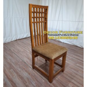 Teakwood height Backrest with bend dining chair