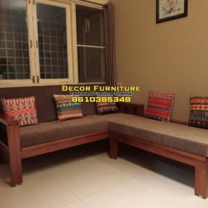 Simple design Corner Sofa set Teakwood