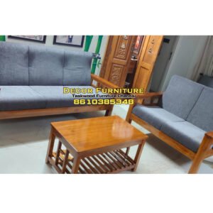 Teakwood Sofa Set 3+2 seater with Cushion