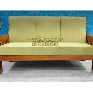 3 Seater Teakwood Sofa with Cushion