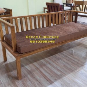 Sleek Design Teakwood Sofa 3 seater with Cushion