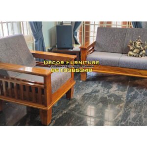 Teakwood Sofa Set 3+1+1 seater with cushion